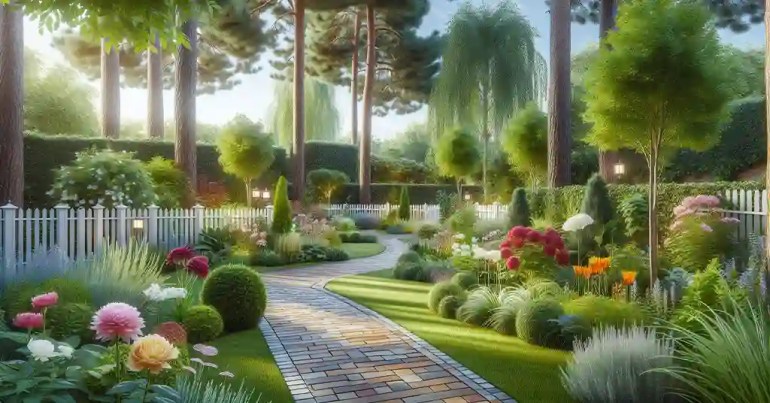 10 Idea Landskap Batu Bata Berwarna 2024 6 Rekaan Taman Kontemporari 1