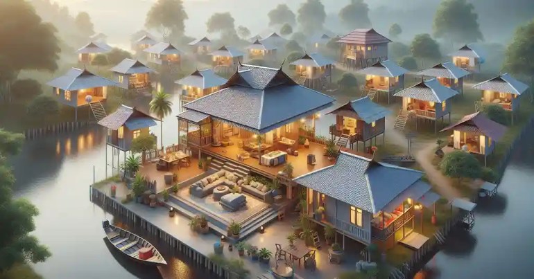 15 Design Rumah Kampung Moden Simple di Malaysia 2024 16 Rekabentuk Terbuka 1