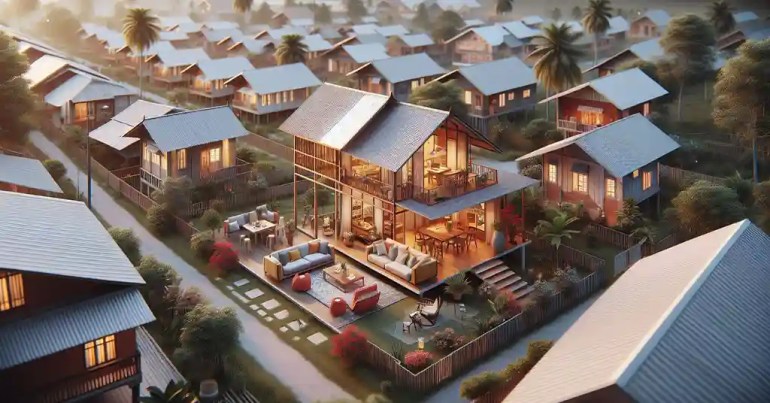 15 Design Rumah Kampung Moden Simple di Malaysia 2024 18 Rekabentuk Terbuka 3