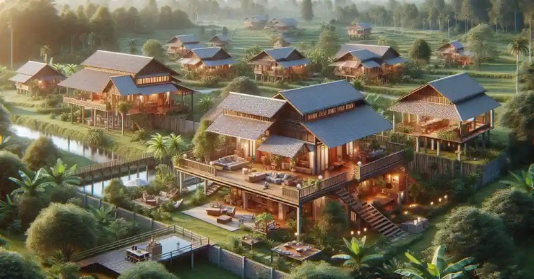 15 Design Rumah Kampung Moden Simple di Malaysia 2024 19 Rekabentuk Terbuka 4