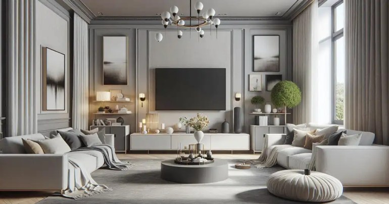 30 Warna Cat Rumah yang Cantik Terkini 2024 4 Ruang Tamu 1