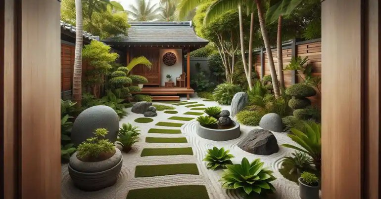 25 Landskap Taman Mini Simple di Rumah 2024 31 Taman Tema 4