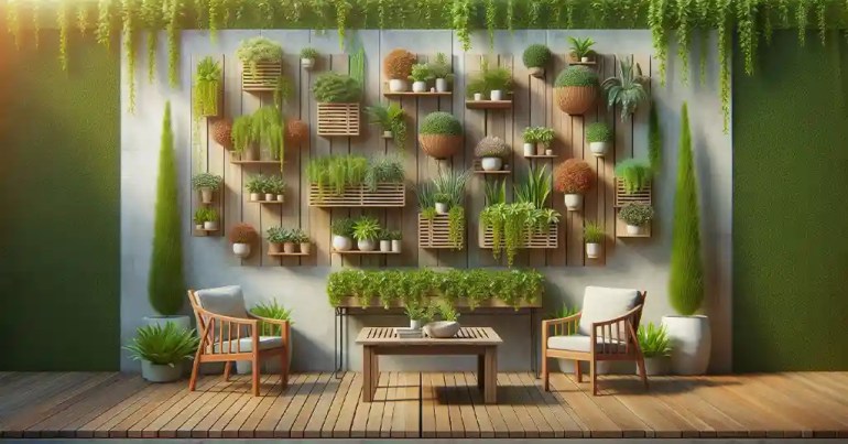 25 Landskap Taman Mini Simple di Rumah 2024 5 Taman Vertikal 2