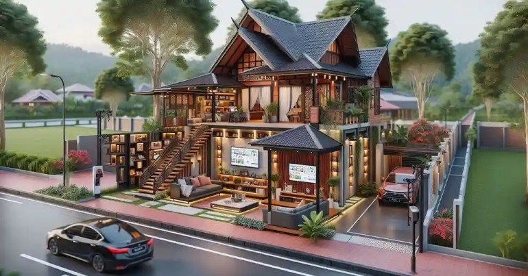 15 Design Rumah Kampung Moden Simple di Malaysia 2024 14 Teknologi Terkini 3