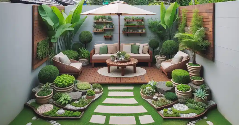 25 Landskap Taman Mini Simple di Rumah 2024 33 Tempat Duduk Mini 2