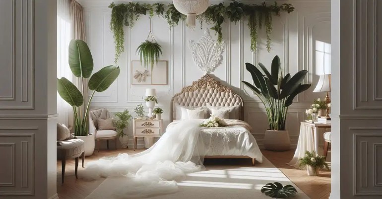 50 Deko Bilik Pengantin Simple Tetapi Elegan 2024 7 Tumbuhan Hijau