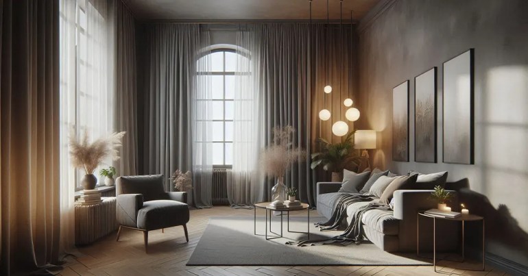 Warna Langsir Untuk Dinding Kelabu