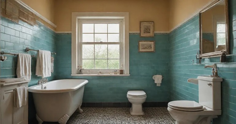 25 Design Bilik Mandi dan Tandas 2024 8 vintage 5