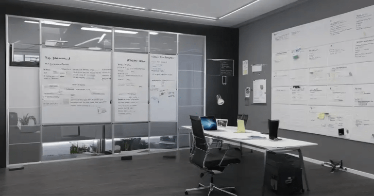 Ide Ruang Pejabat Moden Dengan Dinding Magnetik