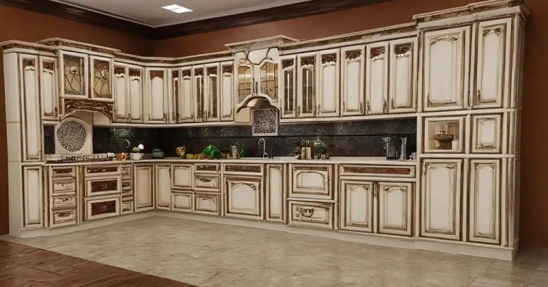 Kabinet Dapur Kayu Solid