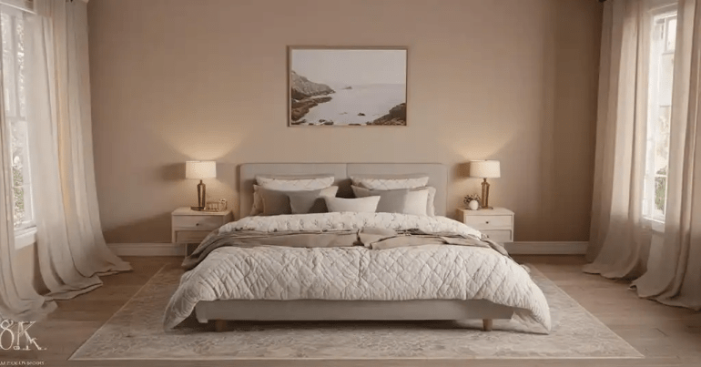 Warna Bilik Tidur yang Romantik Beige