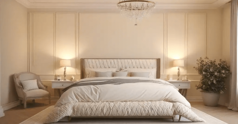 Warna Bilik Tidur yang Romantik Krem