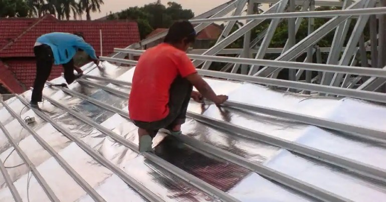 Upah Pasang Alumunium Foil Atap